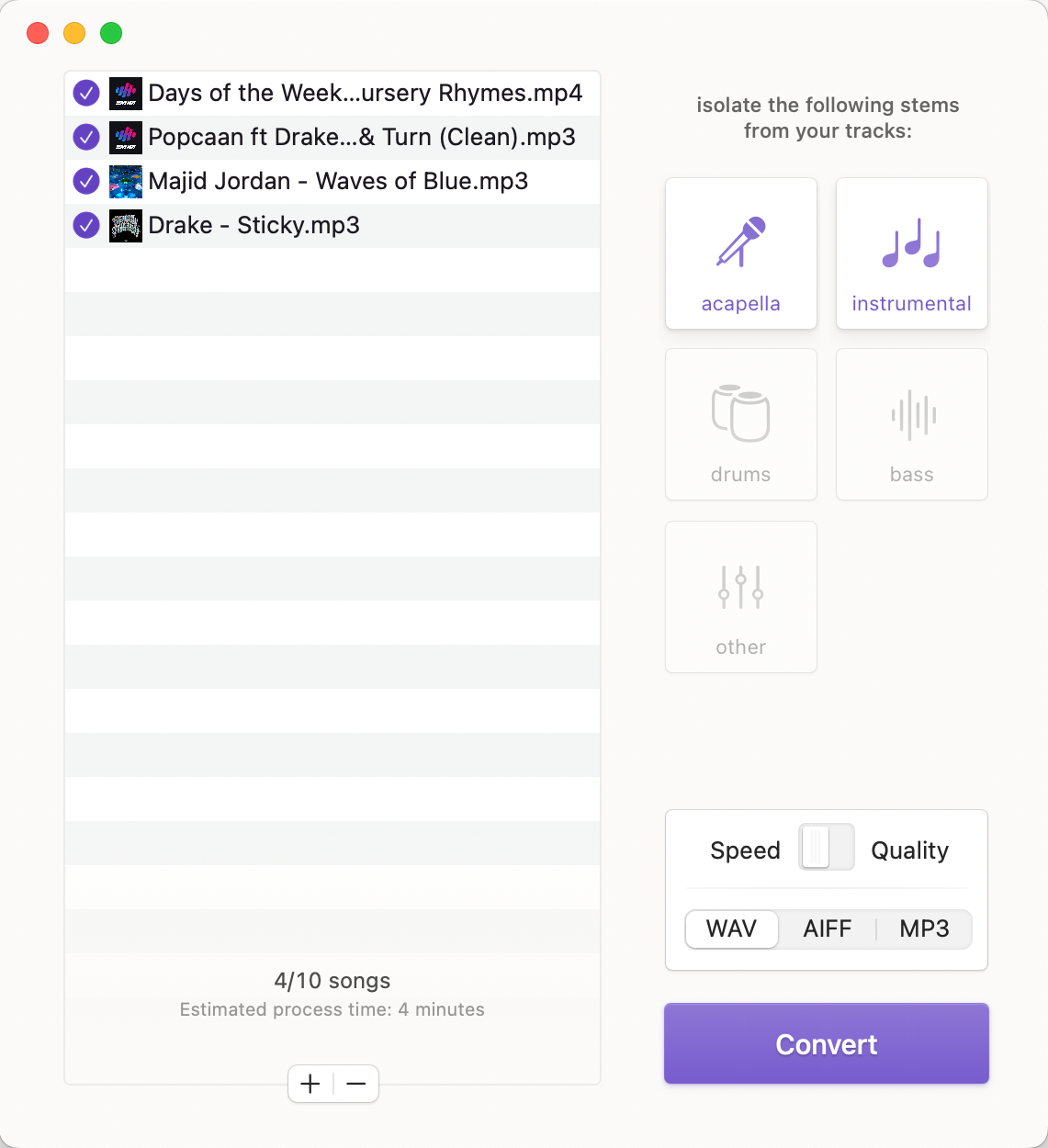 Stem separation software
